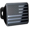 American Black Flag Metal Hitch Cover (Fits 3" Receiver, Black)