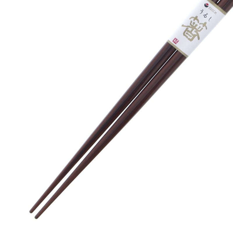イシダ 日本製 箸 アクリア 漆 切子 松葉 木製 (天然木) 青