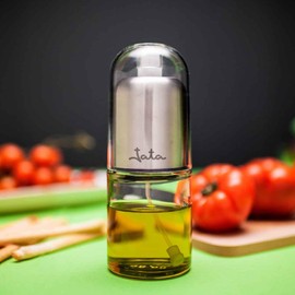 Jata HOGAR HACC4539 Glass Oil Sprayer with Pump 150ml Capacity Refillable BPA Free Air Fryer Suitable for All Kinds of Liquids