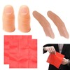 Pack of 4 Magic Tricks, Magic Thumb Tip, Soft Plastic