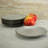 Elama Modern Round Dinnerware Salad Plate Dish Set, 6 Piece,