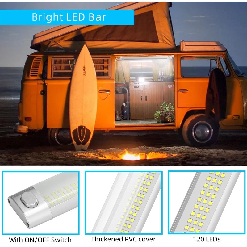 12 V LED Lamp Motorhome, 10 W 120 LED Car