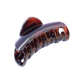 Parcelona French Channel Tortoise Shell No Slip Grip Jaw Hair Tube Claw Clip Clutcher Clamp
