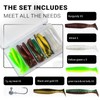 30Pcs Paddle Tail Swimbaits Soft Lures Kit with 5 Lead