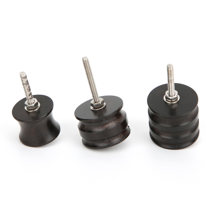 8Pcs Electric Polished Rod Black Sandalwood DIY Hand Made Leather