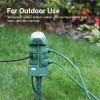 DEWENWILS Outdoor Power Strip Timer, Yard Stake Timer Dusk to