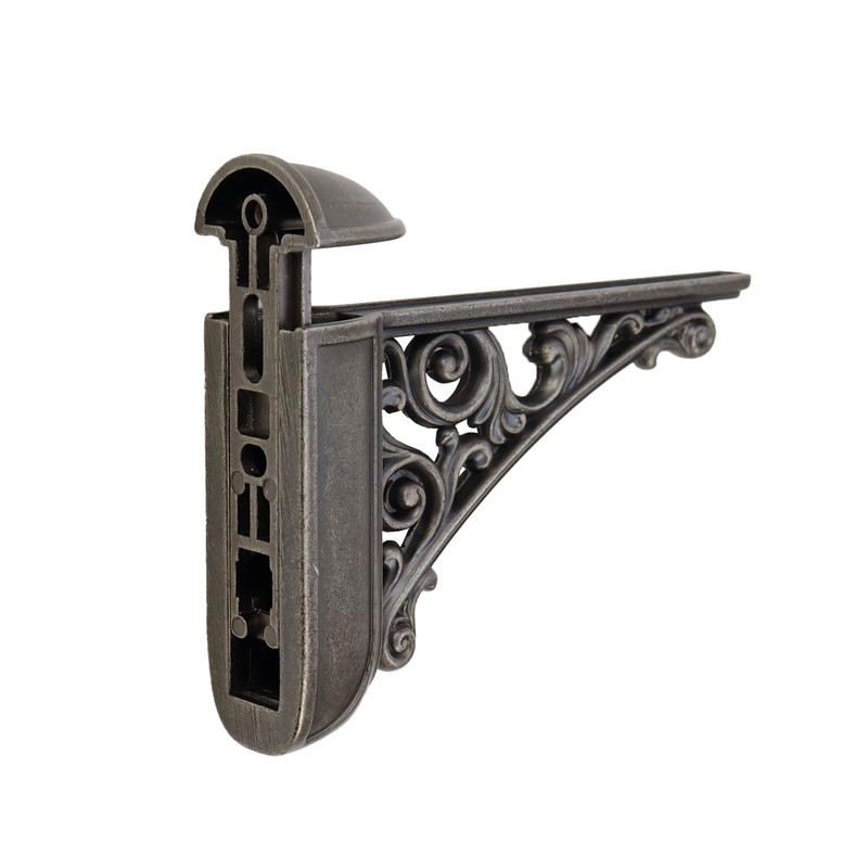 Chinflly Adjustable Glass Floating Shelf Brackets,2 PCS Antique Glass Shelf