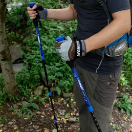 (Set) Humont 4-stage EVA hiking stick pink blue MSL-450 lightweight folding EVA Blue (Set)