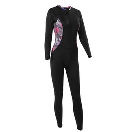 Aomiun Costume da bagno da donna a maniche lunghe, protezione solare UPF 50, in neoprene, ad asciugatura rapida, per surf e snorkeling, con reggiseno integrato (XL)