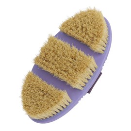 AIMALL Oval Horse Cleaning Brush - Versatile Riding Comb with Wool & Sisal Bristles, Bendable Wash Brush for Mane and Coat Care