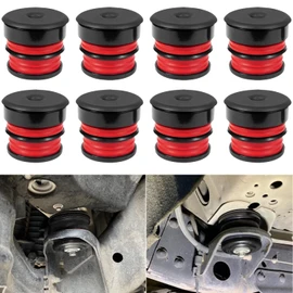 Silicone Body Mount Kit for 2008-2016 Ford Super Duty F250/F350 Crew Cab (8PCS) Silicone Body Mount Bushings Kit Improve Bumpy Ride Durable Components Outlast Truck Outperforms OEM and PU Mounts Red