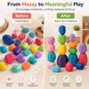 Montessori-Inspired Wooden Stacking Stones for Kids – Natural Wood Balance