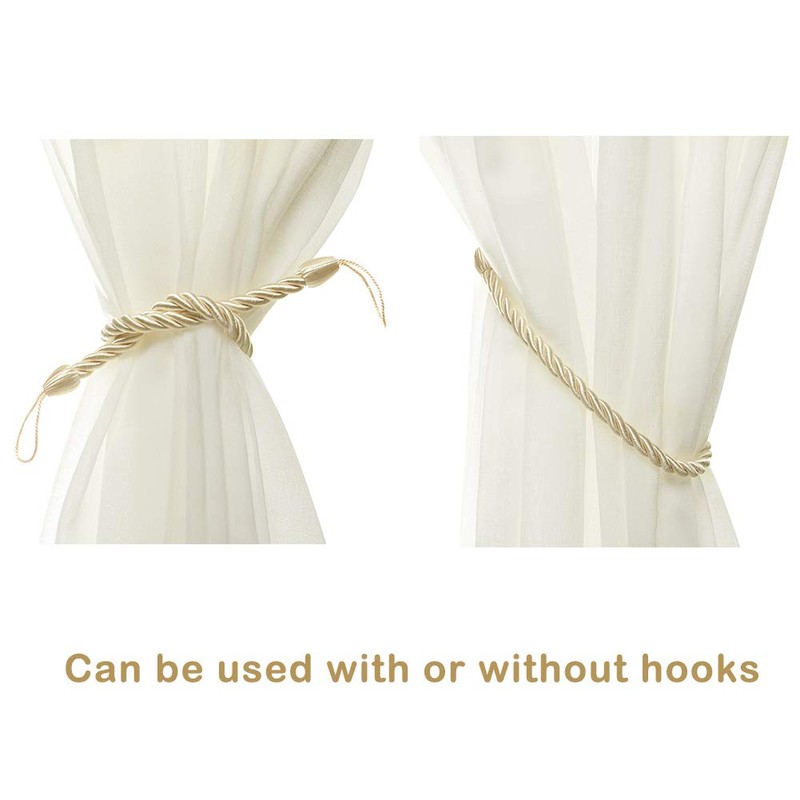 BEL AVENIR Curtain Ropes Tiebacks Tie-Backs, Curtain Handmade Holdbacks with