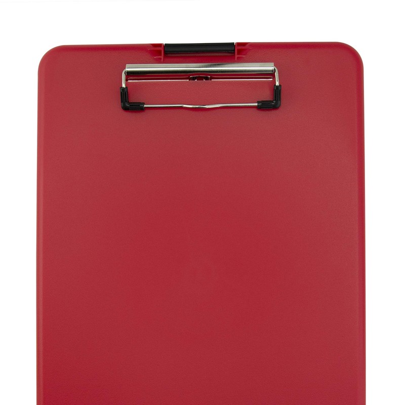 Saunders Slimmate Letter Size Storage Clipboard, Polypropylene, Red