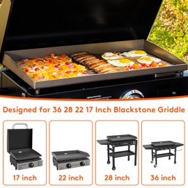 Silicone Grease Cup Liners for Blackstone 36 28 22 17 Inch Griddle, 2 Pack Reusable Grease Catcher for Black stone Drip Pan Tray, Grill Accessories for Blackstone grill, Heavy Duty & Dishwasher Safe