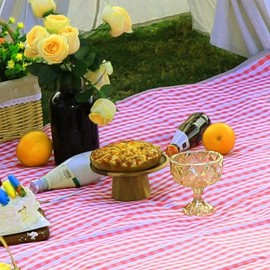 Vibrant Plaid Waterproof Picnic Blanket (150x200cm) Pink