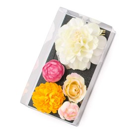 Hair Ornaments U-pins/ Combs, Set of 5, Flower and Buds -