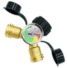 MCAMPAS Propane Tank Y-Splitter Gauge, Propane Splitter Adapter for RV