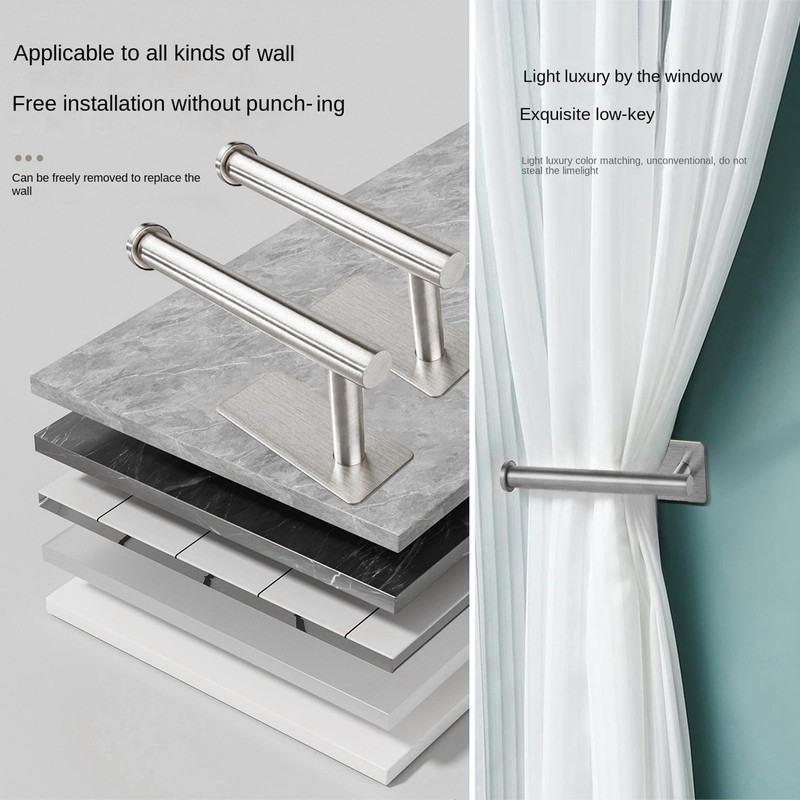Curtain Hooks Holder Holdbacks Tiebacks Ties for Drapes Wall, 2