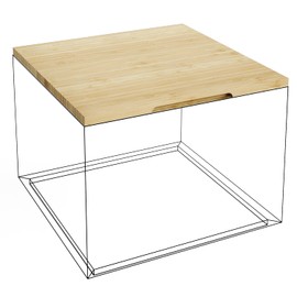 KD Essentials Bamboo storage-box lid (certified sustainable wood, natural)