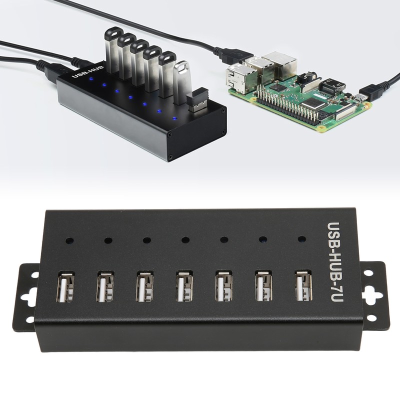 7 Port USB HUB Industrial Grade USB2.0 HUB Multiple Protection
