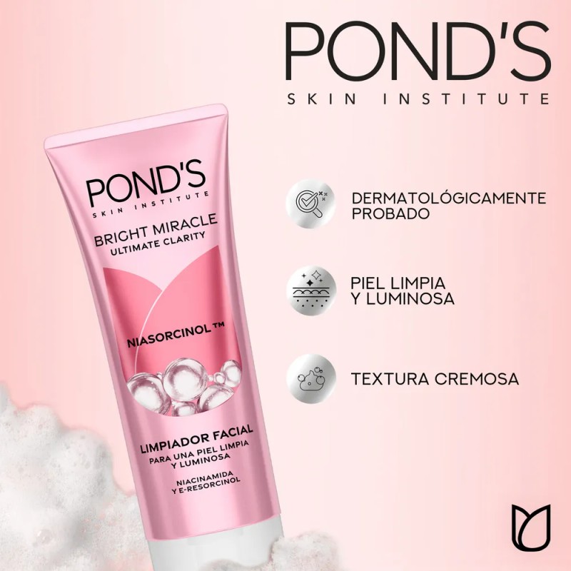 Ponds Bright Miracle Foam 4x3x100g Todo Tipo Piel Día Noche