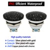 (2Pcs) 22mm Mushroom Head Black Push Button Switch 7/8in Waterproof