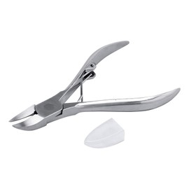 コモライフ ニッパー式の爪切り 爪切り つめきり ニッパー ニッパー爪切り 足用 足指 爪 ネイルケア ステンレス製 保護キャップ付き カーブ刃 軽い力でカット 握りやすい 巻き爪 硬い爪 厚い爪 変形爪 ささくれ 足の爪 高齢者 介護