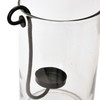 Creative Co-Op Glass Hurricane with Metal Candle Holder, Black, 12.5"
