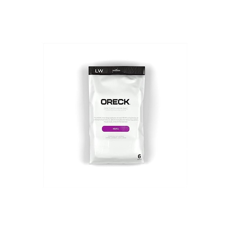 Oreck Discover HEPA Vacuum Bags, White