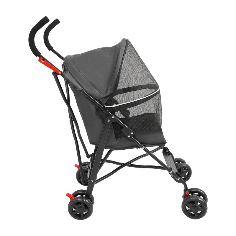Folding Dog Stroller for Cats and Dogs, Zipper Entry Pet