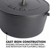 Babish 6-Quart Round Enamel Cast Iron Dutch Oven with Lid