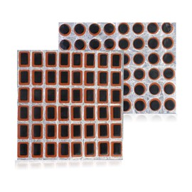 96 Pieces Square Patches and Round Patches, Bicycle Tyre Patch Set, 25 mm Bicycle Repair Kit, Bicycle Tube Repair Kit, Rubber Patches, Bicycle Tyre Repair Set for Tyres, Bicycle Inner Tube