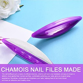 Jiedalin 5 Piezas De Limas De Uñas De Gamuza Hechas A Mano, Cepillo De Pulido De Uñas Profesional, Limas De Uñas De Gamuza, Herramientas De Manicura P