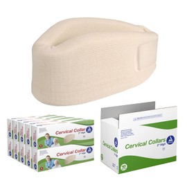Dynarex Large Cervical Collars, Provides Neck Support for Men and Women, 3" Tall, Polyester & Polyethylene, 1 Case of 10 Collars