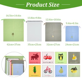 OT-NVWOZR 10PCS Waterproof Drawstring Bag, 8 Colorful Travel Storage Bags & 2 Clear Bags, Portable Plastic Travel Organize Pouch for Swimming Gym Pool Beach Sports Wet Cloth Shoes