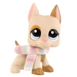 Miniature Cat and Dog Puppy Kitten Fox Figures Pet compitable with LPS Collection:_great dane 750_color