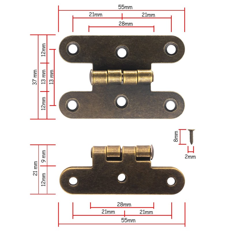 FUXXER® - Antique Hinges Metal Hinges Iron Hinges Classic Design
