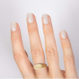 MOYOU LONDON Gel Press On Nails - Elegant Short Square Shape, Long-lasting & Comfortable Soft Fake Nails with Glue, Reusable Natural Stick On Nails for Women, 32 Pcs in 16 Sizes