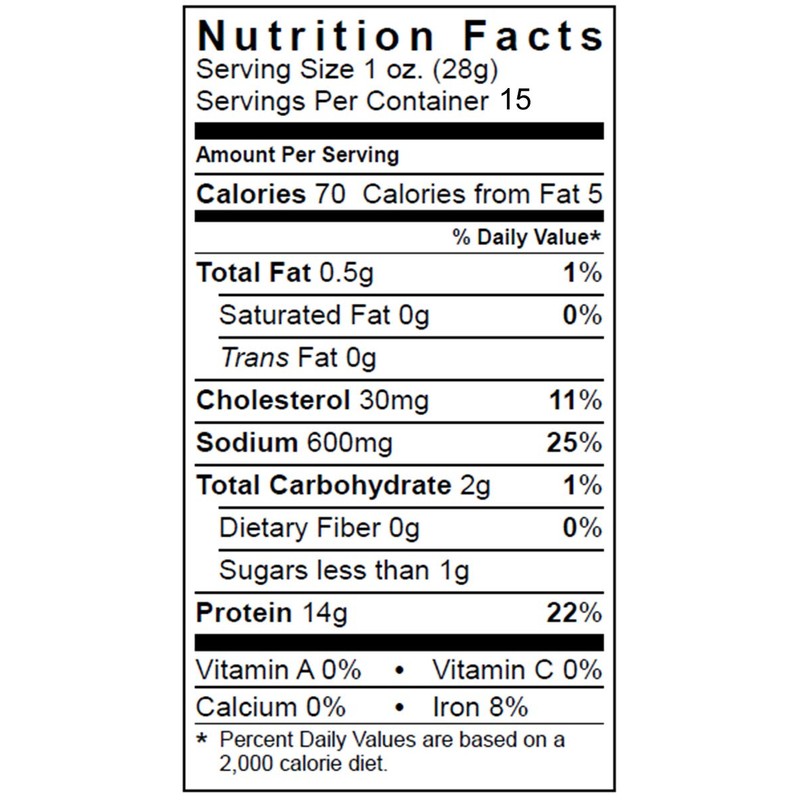 Wild Bills Black Peppered Beef Jerky Strips, 30-Count, 15-Ounce