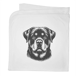 Azeeda 'Rottweiler Dog Portrait' Cotton Baby Blanket/Shawl (BY00037847)