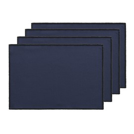 Placemats Placemats Table Dining Table Cloth Washable Cotton Heat Resistant 35 x 50 cm, Navy Blue