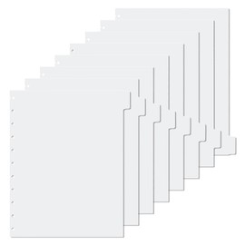 Koqye Letter Size 11 Hole Discbound Dividers 8-Tab Plastic Binder Dividers