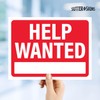 Help Wanted Signs 12x9, Plastic Signs for Businesses Now Hiring,