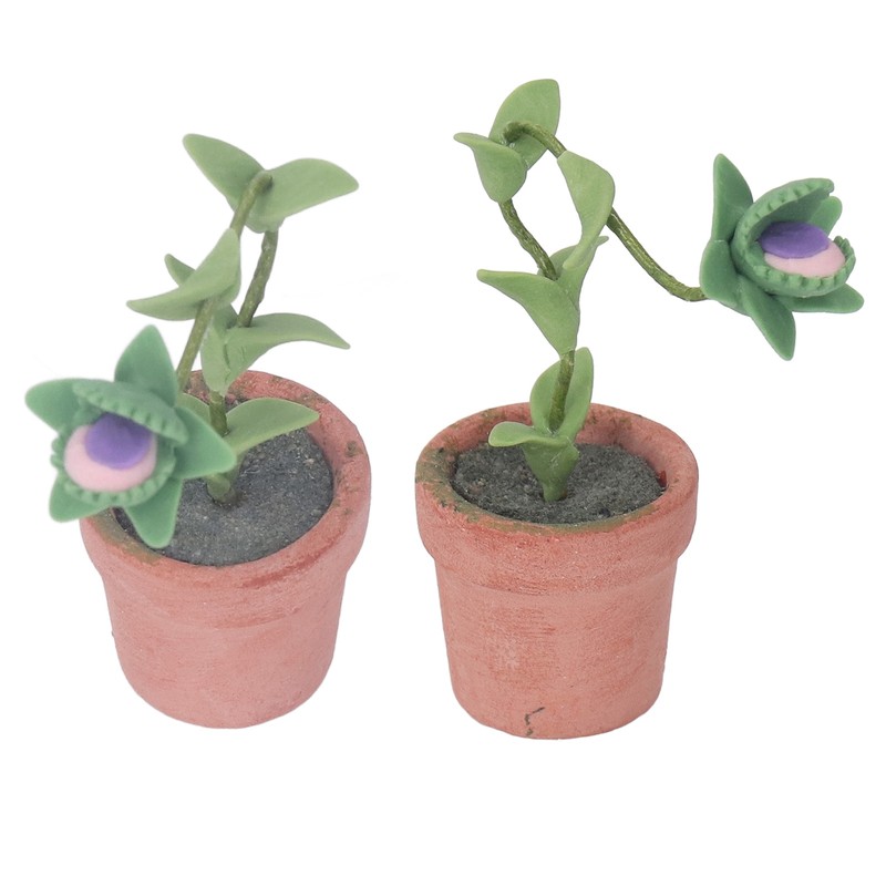 Mini Dollhouse Plant Simulation Realistic Vivid Portable Dollhouse Miniature Potted