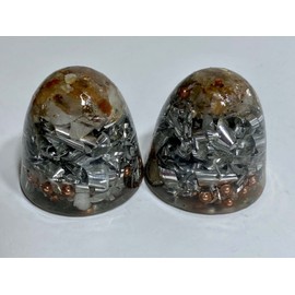 2 Power Dome Tower Busters Crystal Orgone Generator Energy Accumulator 7.83Hz/432Hz/528Hz/Advance Harmonics Many Beautiful Ingredients and Colors!! pd2(Crystal Clear)