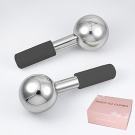 Facial Ice Globes,Ice Globes for Face,Unbreakable Stainless Steel Ice Globes,Face Ice Globes for Tightens Skin and Reduce Puffiness