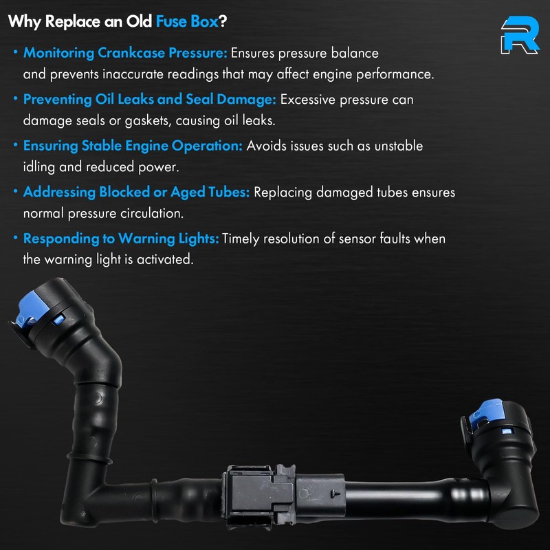 926-460 Crankcase Pressure Sensor and Tube Assembly Compatible with Ford