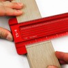 Woodworking Ruler, TS-8 Woodworking Hole Ruler Aluminium T-shaped Measuring Tool