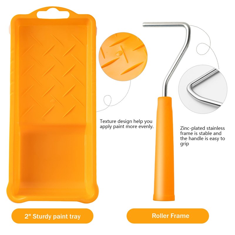 Mister Rui Foam Paint Roller, 2 Inch Mini Paint Roller